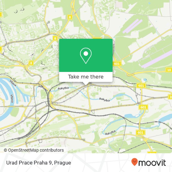 Urad Prace Praha 9 map