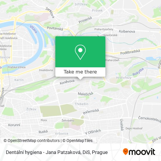 Dentální hygiena - Jana Patzaková, DiS map