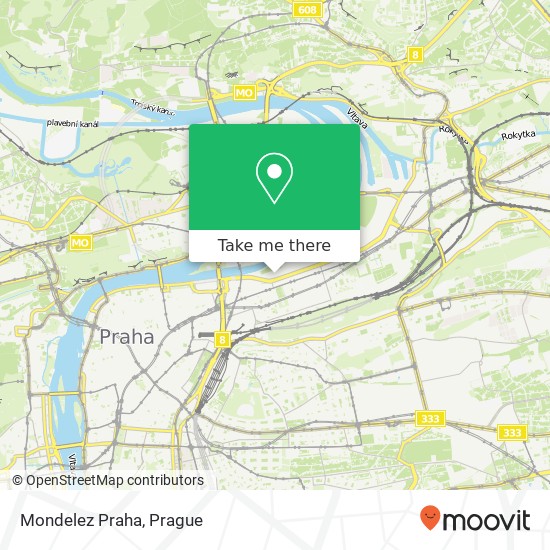 Mondelez Praha map