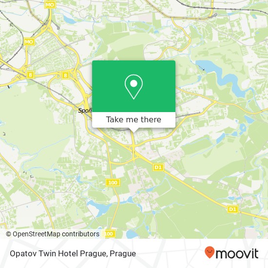 Opatov Twin Hotel Prague map