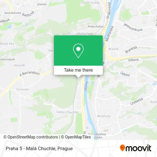 Карта Praha 5 - Malá Chuchle