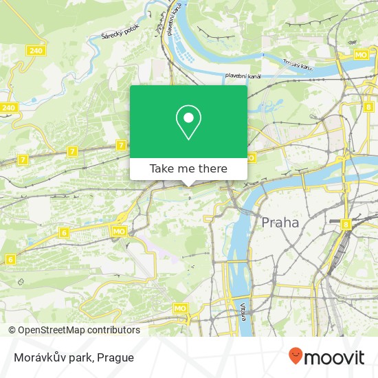 Morávkův park map