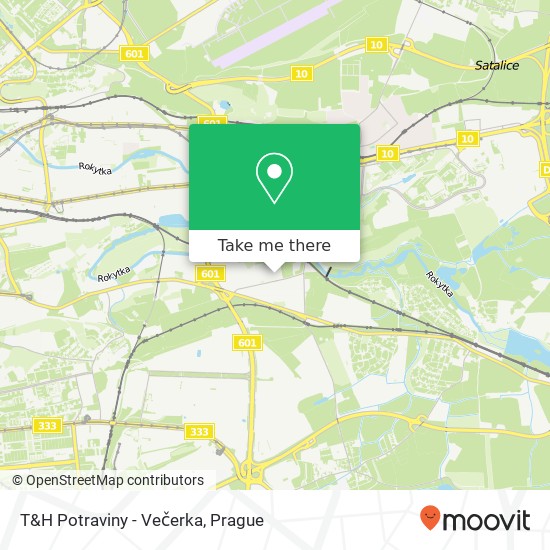 T&H Potraviny - Večerka map