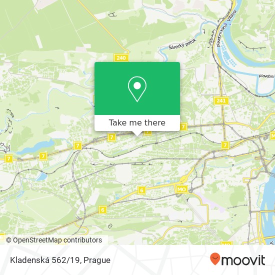 Kladenská 562/19 map