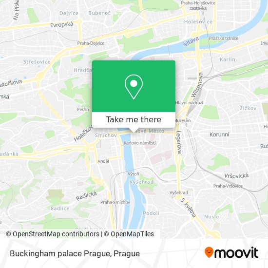 Buckingham palace Prague map
