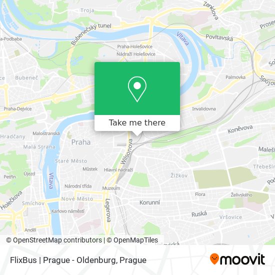 Карта FlixBus | Prague - Oldenburg