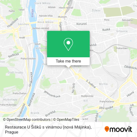 Карта Restaurace U Šišků s vinárnou (nová Májinka)