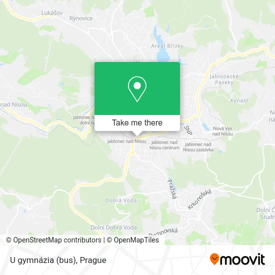 Карта U gymnázia (bus)