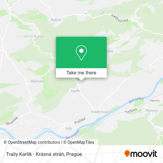 Карта Traily Karlík - Krásná stráň