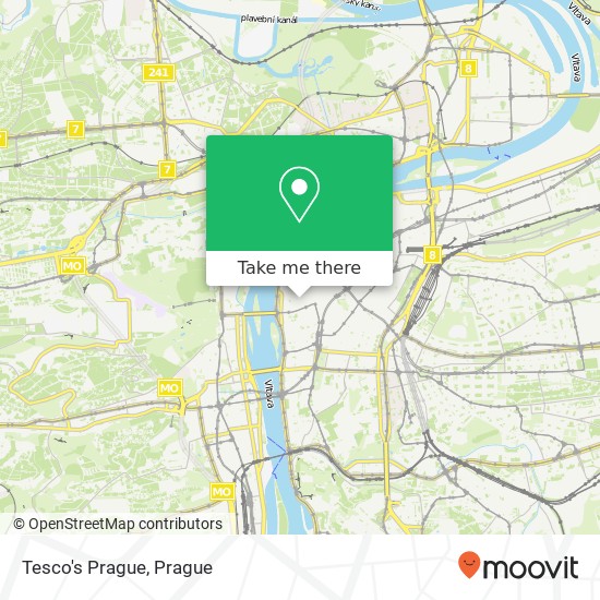 Tesco's Prague map