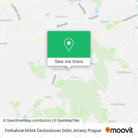 Fotbalové hřiště Čechoslovan Dolní Jirčany map