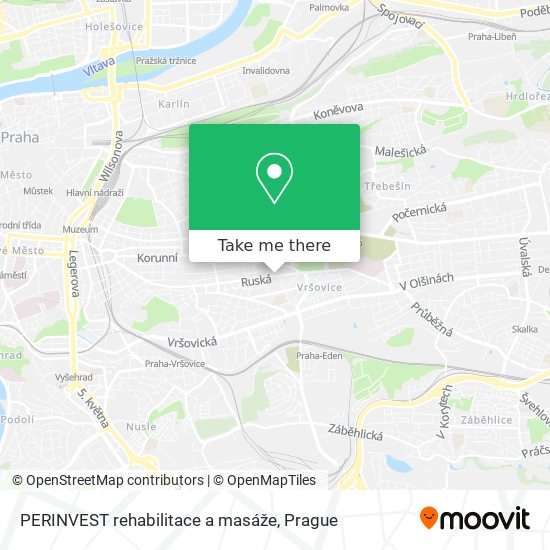 PERINVEST rehabilitace a masáže map