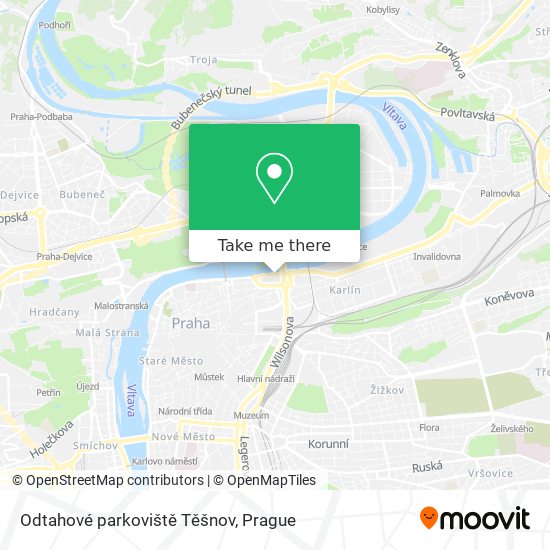 Odtahové parkoviště Těšnov map