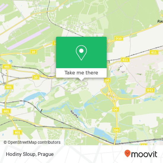 Карта Hodiny Sloup