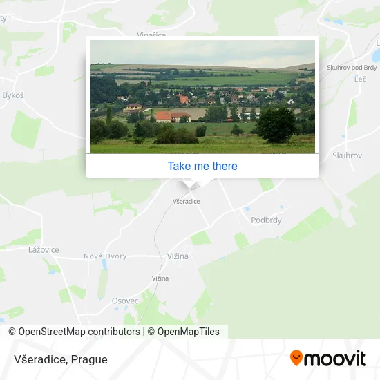 Карта Všeradice