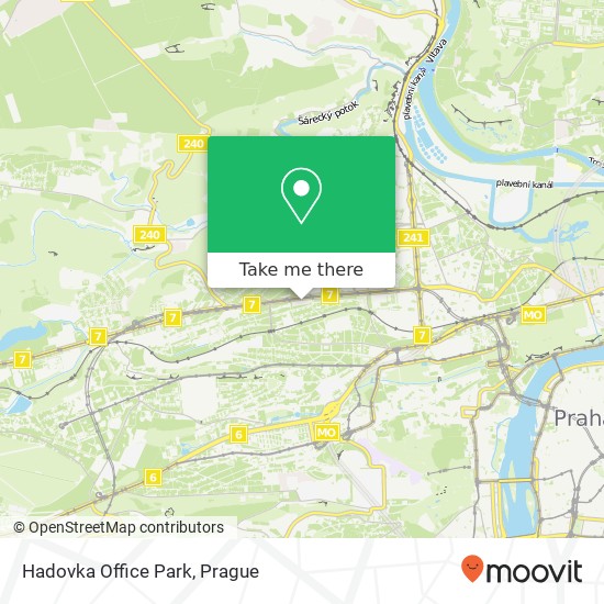 Hadovka Office Park map