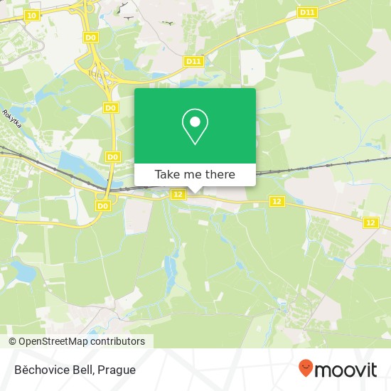 Běchovice Bell map