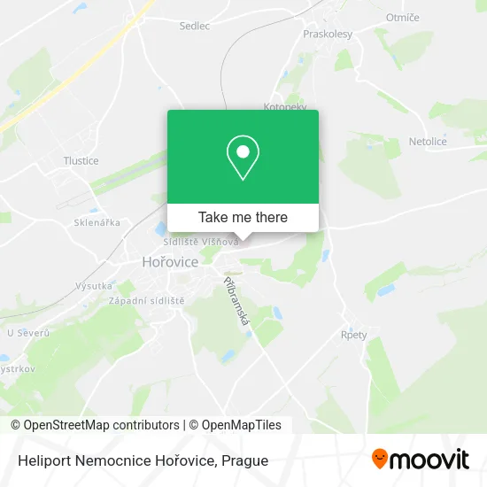 Карта Heliport Nemocnice Hořovice