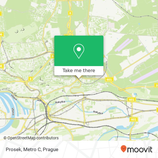 Prosek, Metro C map