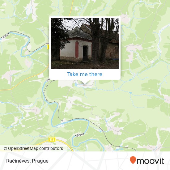 Račíněves map