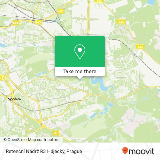 Retenční Nádrž R3 Hájecký map