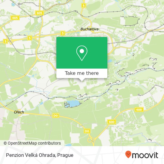 Penzion Velká Ohrada map