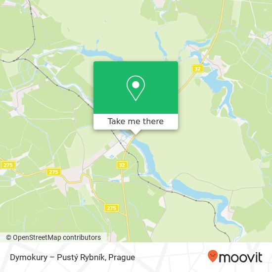 Dymokury – Pustý Rybník map