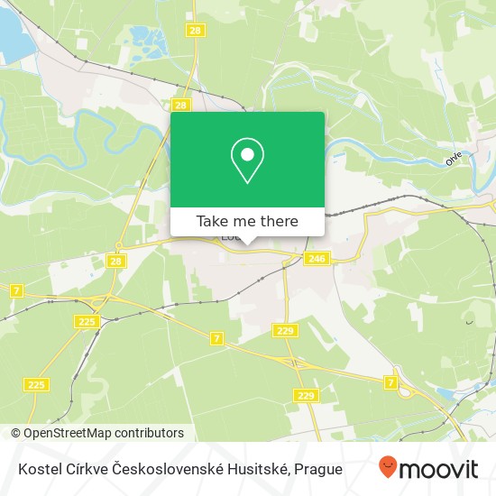 Kostel Církve Československé Husitské map