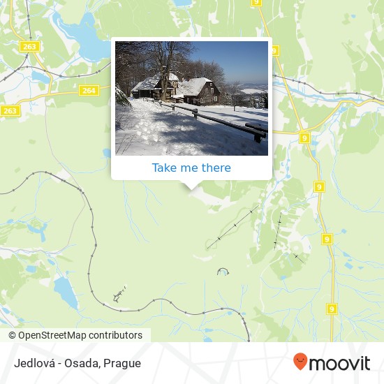 Jedlová - Osada map