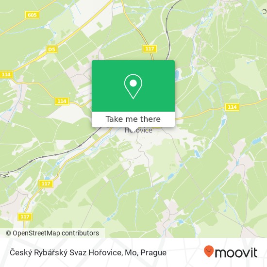 Český Rybářský Svaz Hořovice, Mo map