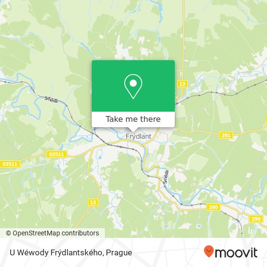 U Wéwody Frýdlantského map