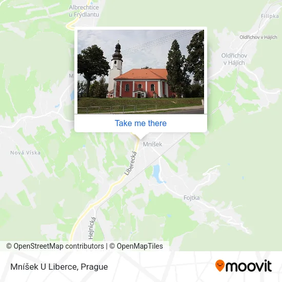 Карта Mníšek U Liberce