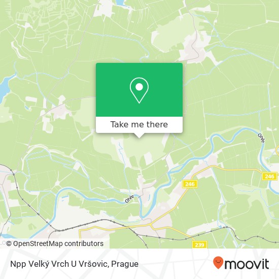 Npp Velký Vrch U Vršovic map