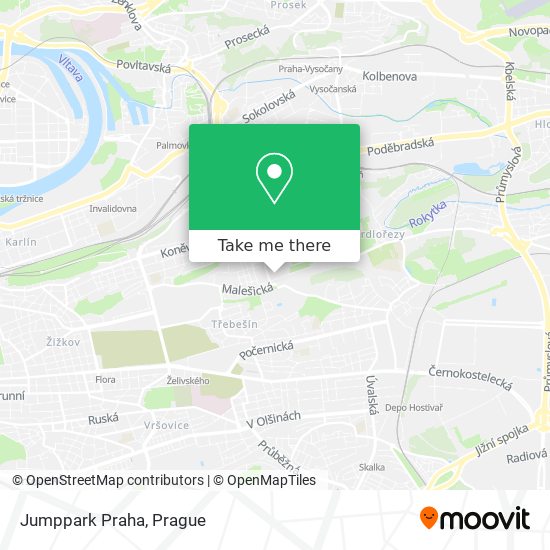 Jumppark Praha map