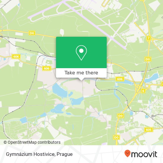 Карта Gymnázium Hostivice