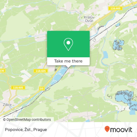 Popovice, Žst. map