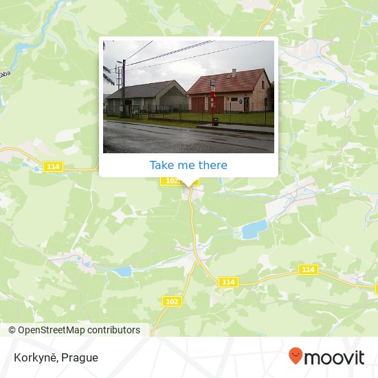 Карта Korkyně