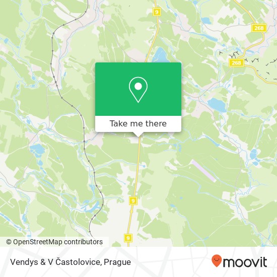 Vendys & V Častolovice map