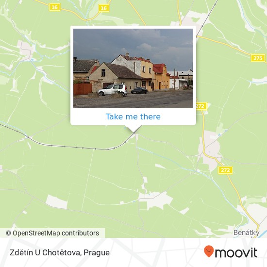 Карта Zdětín U Chotětova