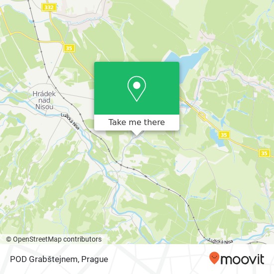 POD Grabštejnem map