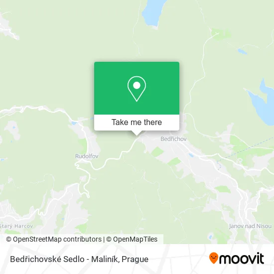 Bedřichovské Sedlo - Maliník map