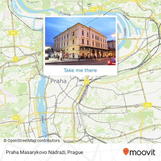 Praha Masarykovo Nádraží map