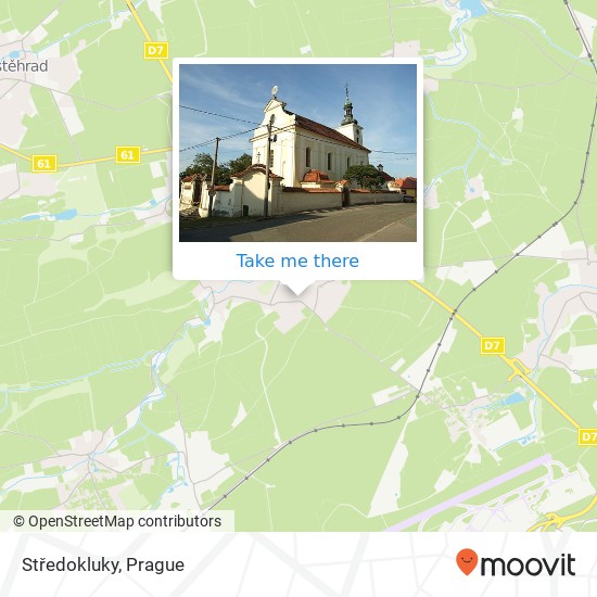 Středokluky map