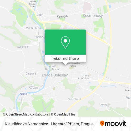 Klaudiánova Nemocnice - Urgentní Příjem map