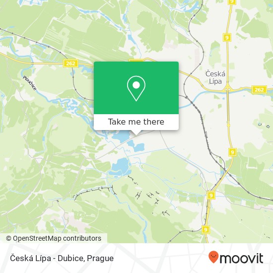 Česká Lípa - Dubice map