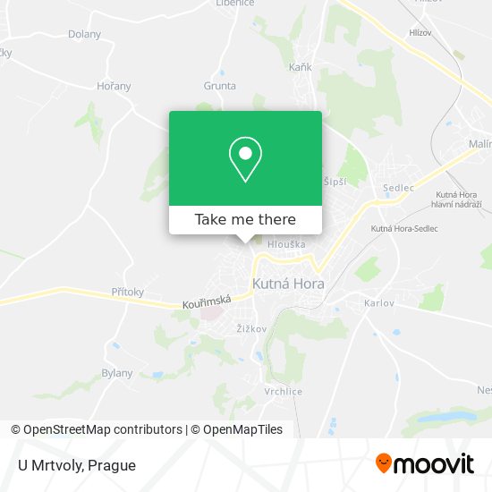 U Mrtvoly map