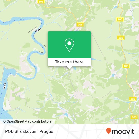 POD Střeškovem map