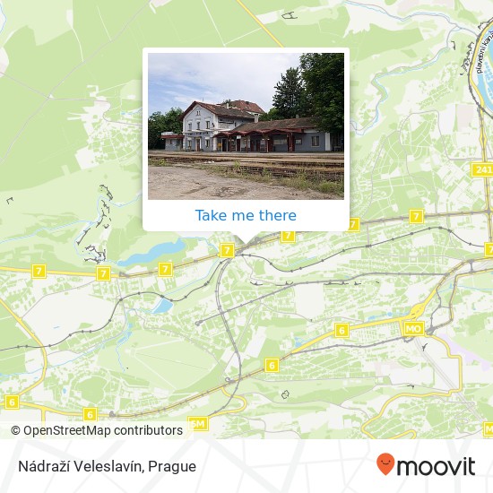 Nádraží Veleslavín map