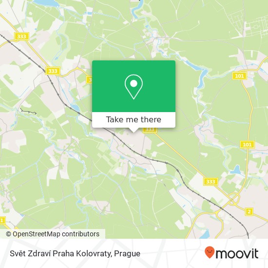 Svět Zdraví Praha Kolovraty map