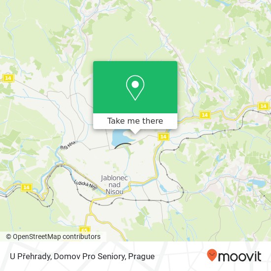 U Přehrady, Domov Pro Seniory map